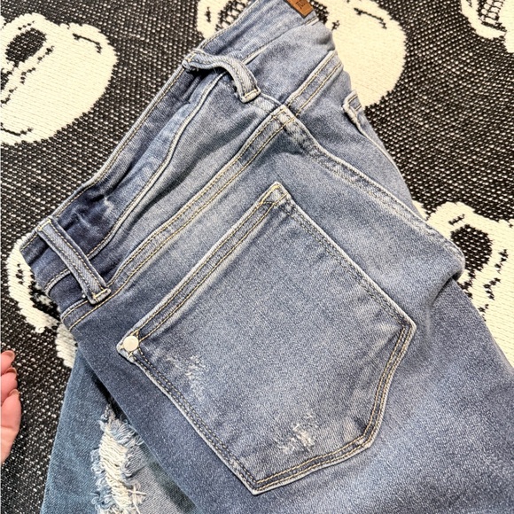 Judy Blue Ripped Boyfriend Jeans in Blue - Picture 4 of 5